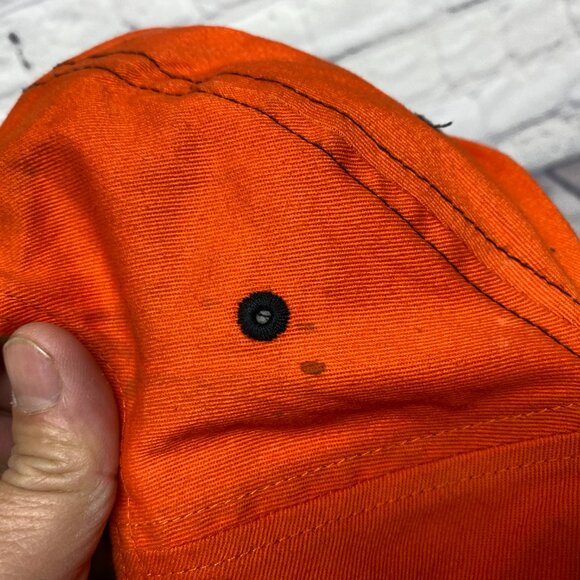 Kubota Baseball Hat Cap Strap Back Orange CHOKO Embroidered SWEAT STAINS - Picture 11 of 14